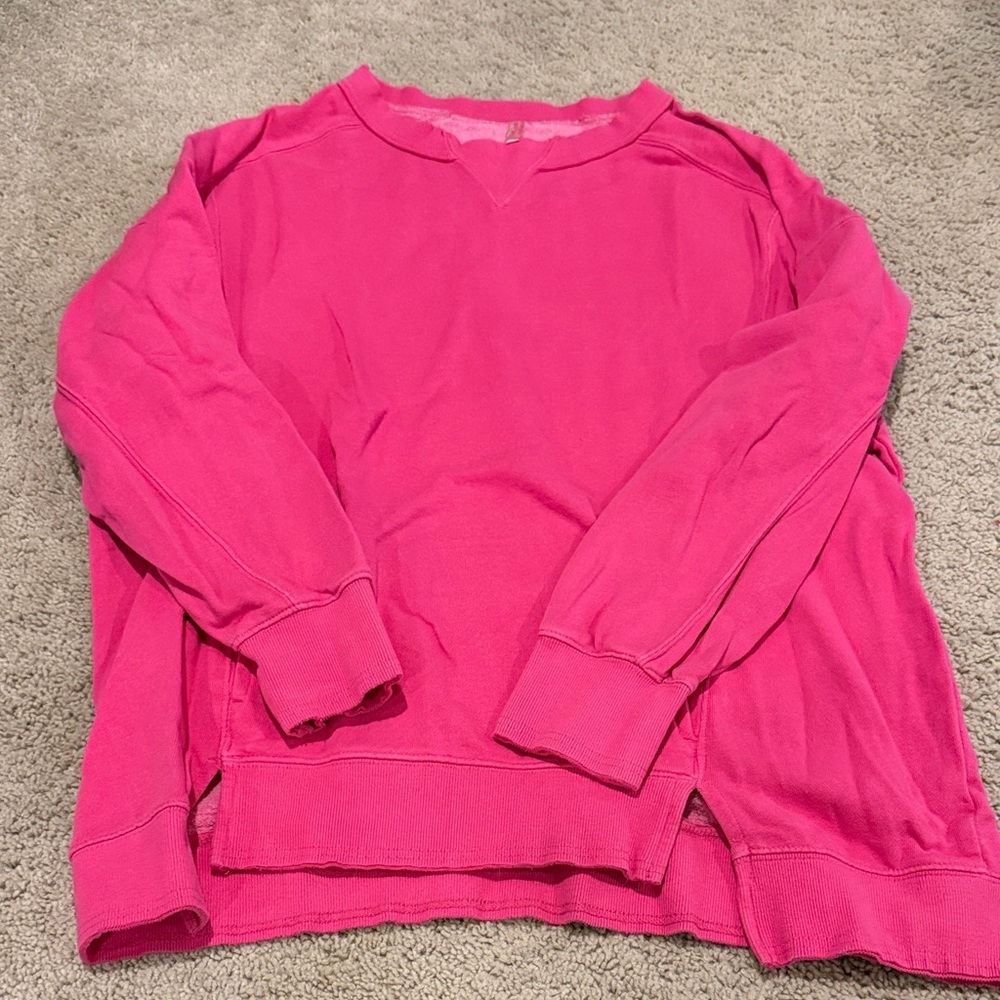 FP Movement by Free People Hot Pink Crewneck Sweatshirt